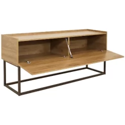 Sunnydaze Decor Sunnydaze Indoor Industrial-Style Sideboard Buffet Table - MDP With Powder-Coated Steel Frame - Brown -Cozy Living Deals Store GUEST 65b787fe a4e3 4161 8bf0 4913b805584a