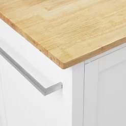 Soren Wood Top Kitchen Island/Cart Natural/White - Crosley -Cozy Living Deals Store GUEST 66720e9b d2e6 4ca9 9366 19fdb7fd290e