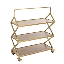 Hudson Bar Cart Gold - Adore Decor
