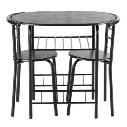 Costway 3 PCS Dining Set Table And 2 Chairs Home Kitchen Breakfast Bistro Pub Furniture Black -Cozy Living Deals Store GUEST 66b59b2e 9aa9 4a8f 916d 051830c4c781