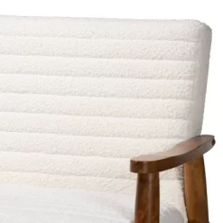 Stratton Boucle Fabric And Wood Sofa White/Walnut Brown - Baxton Studio -Cozy Living Deals Store GUEST 66e9273d b5f2 4c36 abf3 b647ec65d3c6
