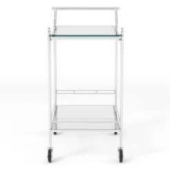 Starrett 2 Tier Metal Serving Cart Chrome - HOMES: Inside + Out -Cozy Living Deals Store GUEST 670300c3 5b4d 464b 8546 f17f5fd0f8f1