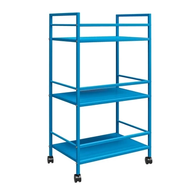 Cache Metal Rolling Cart Blue - Novogratz 3 Cache Metal Rolling Cart Blue - Novogratz - Image 3