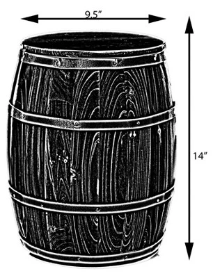 Vintiquewise Wine Barrel 4 Sectional Crate With Removable Head Lid 4 Vintiquewise Wine Barrel 4 Sectional Crate With Removable Head Lid - Image 4