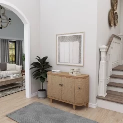 Traditional Carved Wood Curved Cabinet Brown - Olivia & May -Cozy Living Deals Store GUEST 676f429d bb32 475c a65a 3cdb94585896