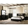 6pc Shorehaven Bedroom Set With 2 Nightstands Black/Chrome - MiBasics