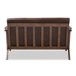 Bianca Mid-Modern Walnut Wood Distressed Faux Leather 2 Seater Loveseat Dark Brown - Baxton Studio 9 Bianca Mid-Modern Walnut Wood Distressed Faux Leather 2 Seater Loveseat Dark Brown - Baxton Studio -Cozy Living Deals Store GUEST 68316290 b05b 4341 bcec 627db563f289