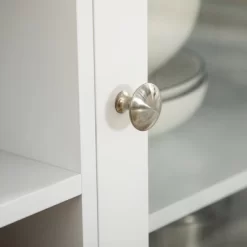 HOMCOM Glass Door Kitchen Sideboard, Buffet Cabinet With 6-Bottle Wine Rack And Stemware Racks, Coffee Bar For Living Room, Dining Room, White -Cozy Living Deals Store GUEST 68494d74 3fd0 4305 839c 6bb28a20337c