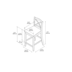 24" Torino X Back Wood Counter Height Barstool - Black - Linon 14 24" Torino X Back Wood Counter Height Barstool - Black - Linon -Cozy Living Deals Store GUEST 684dfef0 0b94 4214 b9fe 23429eb79b55