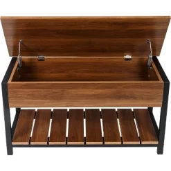Honey-Can-Do Shoe Storage Bench Walnut -Cozy Living Deals Store GUEST 687d0c6a 6403 4ea6 94bf a9374216de76
