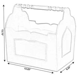 Quickway Imports Handcrafted Decorative Wooden Magazine Rack With Handle -Cozy Living Deals Store GUEST 696a1e92 53d6 4bb2 b6fe 8dee545ede3b