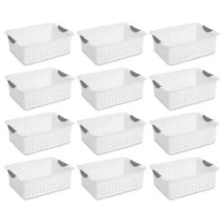 Sterilite Ultra Ventilated Open Top Plastic Storage Organizer Basket With Gray Contoured Carrying Handles 15 Sterilite Ultra Ventilated Open Top Plastic Storage Organizer Basket With Gray Contoured Carrying Handles -Cozy Living Deals Store GUEST 696b89d2 47d6 4035 9db0 4e498d412d63