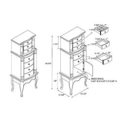 Marie Jewelry Armoire Oak - Powell Company -Cozy Living Deals Store GUEST 69969404 e7f4 4588 9c0d ce3762d657c9