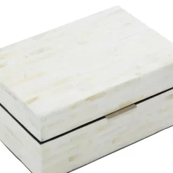 Set Of 2 Shell Mosaic Patterned Wood Box White - Olivia & May -Cozy Living Deals Store GUEST 6a2a175e 8ae8 440d adff 009cee4de64a