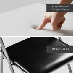 Costway 6 PCS U Shape Folding Chairs Furniture Home Outdoor Picnic Portable Black -Cozy Living Deals Store GUEST 6a3aae8f 1ad0 4ce1 9c4d 4835635b2385