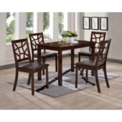 7pc Mozaika Wood And Leather Contemporary Dining Set Black - Baxton Studio -Cozy Living Deals Store GUEST 6a40561d fe66 47bc bf3b a65bc369f025