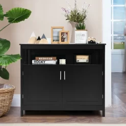 Costway Kitchen Buffet Server Sideboard Storage Cabinet W/2 Doors & Shelf WhiteBlack -Cozy Living Deals Store GUEST 6a9618b1 7867 40f4 8c6c deb177cffdb8