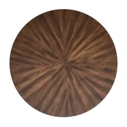 42" Leonard Round Dining Table With Black Iron Legs Walnut Finish - Inspire Q -Cozy Living Deals Store GUEST 6aa953c7 e326 4500 a59a cdd5d0435747