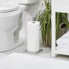 MDesign Modern Metal Free-Standing Toilet Paper Stand, Holds 3 Rolls