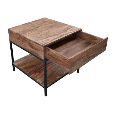 Springdale Ii Rustic 1 Drawer Side Table Natural - Treasure Trove Accents 2 Springdale Ii Rustic 1 Drawer Side Table Natural - Treasure Trove Accents - Image 2