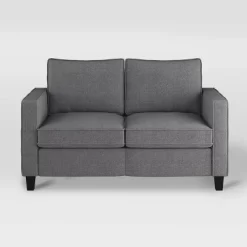 2pc Georgia Fabric Loveseat And Accent Chair Set Gray - CorLiving -Cozy Living Deals Store GUEST 6b3a2005 5fd2 4093 90a9 da90a807f787