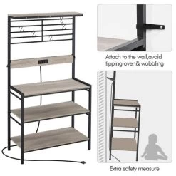 Yaheetech 4-tier 64" H Kitchen Baker's Rack With Power Outlet, Gray -Cozy Living Deals Store GUEST 6b3d535d 2fb3 498b a387 014ba0a4dd08