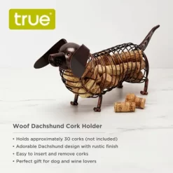 True Dachshund Cork Holder, Decorative Wine Cork Storage And Decor, Set Of 11, Brown Finish -Cozy Living Deals Store GUEST 6b96b5d6 aca5 4729 a873 2dccf27bb130