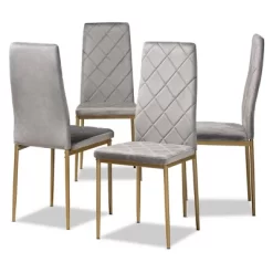 4pc Blaise Velvet Fabric Upholstered And Metal Dining Chair Set - Baxton Studio 18 4pc Blaise Velvet Fabric Upholstered And Metal Dining Chair Set - Baxton Studio -Cozy Living Deals Store GUEST 6baa4976 f182 4e56 b68d 4fd2cb459932