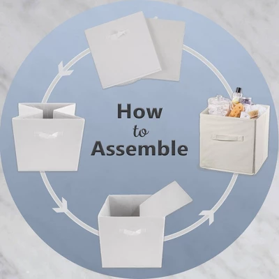 Set Of 2 13"x13"x13" Nonwoven Polyester Lattice Storage Cube Gray - Design Imports 2 Set Of 2 13"x13"x13" Nonwoven Polyester Lattice Storage Cube Gray - Design Imports - Image 2