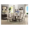 Gerardo Dining Table White Marble/Espresso Brown - Acme Furniture