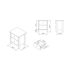 Shelman 2 Drawer Nightstand Vintage Gray - MiBasics -Cozy Living Deals Store GUEST 6c25f8cb 44d0 4d07 b549 cfdd3bbc482a