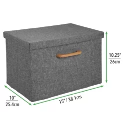 MDesign Soft Textured Fabric Home Storage Organizer Box, 2 Pack -Cozy Living Deals Store GUEST 6c2c7e54 5c22 451a bd8e 6fcf380e93d3