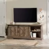 Clarabelle Double Sliding X Barn Door TV Stand For TVs Up To 80" - Saracina Home