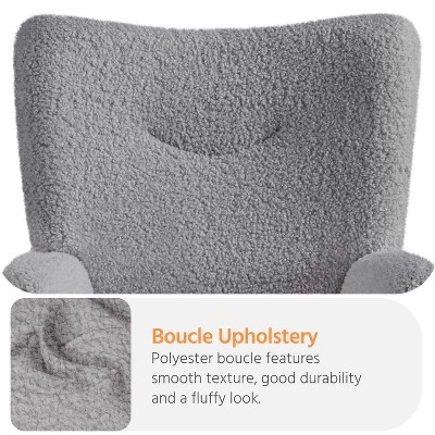 Yaheetech Modern Boucle Fabric Accent Chair For Living Room Bedroom 4 Yaheetech Modern Boucle Fabric Accent Chair For Living Room Bedroom - Image 4