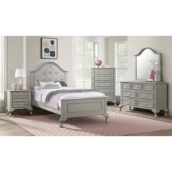 Full 3pc Jenna Panel Bedroom Set Gray - Picket House Furnishings