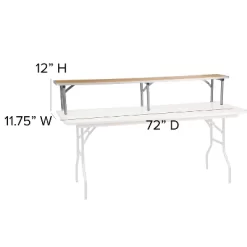 Flash Furniture 72'' X 12'' X 12'' Birchwood Bar Top Riser With Silver Legs -Cozy Living Deals Store GUEST 6d1fde3b 7812 470e b09c 02e9d6f58883