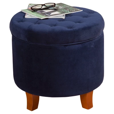 Large Round Button Tufted Storage Ottoman - HomePop 7 Large Round Button Tufted Storage Ottoman - HomePop - Image 7