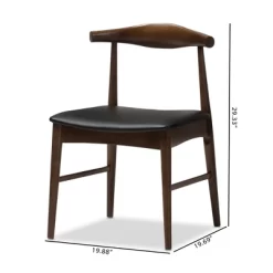Set Of 2 Winton Mid Century Modern Walnut Wood Dining Chairs Black, Brown - Baxton Studio 13 Set Of 2 Winton Mid Century Modern Walnut Wood Dining Chairs Black, Brown - Baxton Studio -Cozy Living Deals Store GUEST 6e6f8fd7 e847 470b a8ed 14b67b641c76