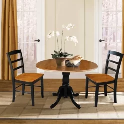 Set Of 3 42" Dual Table With 2 Madrid Chairs Dining Sets Black/Red - International Concepts -Cozy Living Deals Store GUEST 6eda7201 f055 41af 895e 0c76b4b53b96