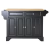 LaFayette Natural Wood Top Kitchen Island - Black - Crosley