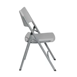 Heavy Duty Resin Folding Chair Light Gray - OSP Home Furnishings