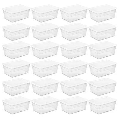 Sterilite 16 Quart Stackable Clear Plastic Storage Tote Container With Opaque Latching Lid For Home And Office Organization 7 Sterilite 16 Quart Stackable Clear Plastic Storage Tote Container With Opaque Latching Lid For Home And Office Organization - Image 7