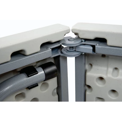 3pc Folding Table And Bench Set Light Gray - OSP Home Furnishings 5 3pc Folding Table And Bench Set Light Gray - OSP Home Furnishings - Image 5