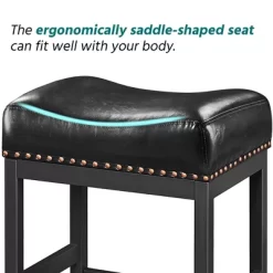 Yaheetech 26"H Bar Stools Faux Leather Counter Height Stools With Nailhead Trims Set Of 2, Black 10 Yaheetech 26"H Bar Stools Faux Leather Counter Height Stools With Nailhead Trims Set Of 2, Black -Cozy Living Deals Store GUEST 6fd76c00 0934 4c43 8ef3 8e7c2911730c