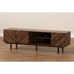 Berit Wood TV Stand For TVs Up To 70" Walnut - Baxton Studio -Cozy Living Deals Store GUEST 70a97c6a cc52 4343 a82e 65f055630373