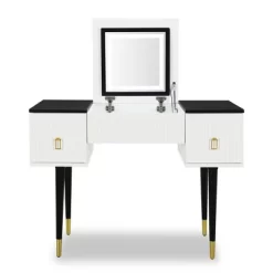 43.3" Modern Vanity Table Set With Flip-Up Mirror, LED Lights And Storage - ModernLuxe -Cozy Living Deals Store GUEST 70c3ba07 c25d 415e 81ee 5edc84db1fd6