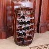 Vintiquewise Rustic Barrel Shaped Wooden Wine Rack For 23 Bottles