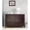 Sorelle Berkley 6-Drawer Double Dresser Espresso