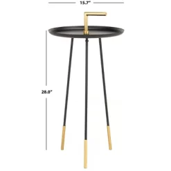 Delia Handle Side Table - Black/Gold - Safavieh -Cozy Living Deals Store GUEST 711f7ebd c914 4afb ac31 5e1041996b9a