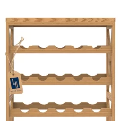 Hastings Home 25-Bottle Holder Freestanding Wine Rack With Tabletop, Brown -Cozy Living Deals Store GUEST 71523bba a1ce 4948 a73d e3d9ec64a157